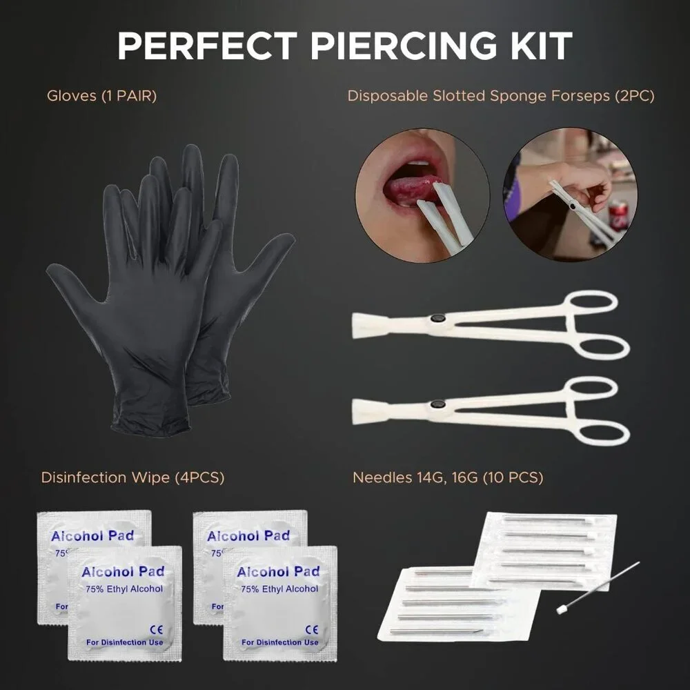 156PC Body Piercing Kit Stainless Steel Jewelry Navel Septum Ear Body - Picture 2 of 7